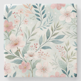 Bloemmotief Stenen Onderzetter