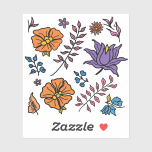 Bloemmotief Sticker