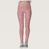 Bloemmotief | Stof Roze Leggings (Voorkant)
