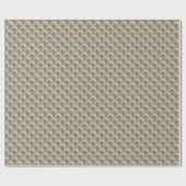 Bloemmotief | Taupe Crest Cadeaupapier (Vlak)