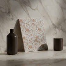 Bloemmotief Terracotta Toile Patroon