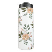Bloemmotief thermische tumbler thermosbeker (Voorkant)