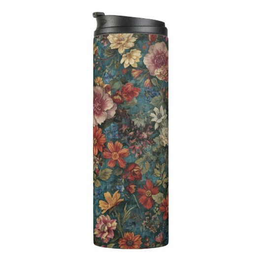 Bloemmotief Thermische Tumblers Thermosbeker (Geroteerd rechts)