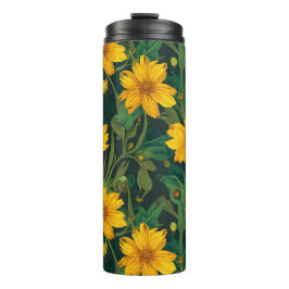 Bloemmotief thermische tumblers thermosbeker