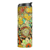 Bloemmotief Thermische Tumblers Thermosbeker (Gedraaid links)