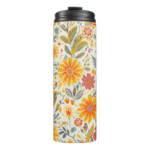 Bloemmotief Thermische Tumblers
