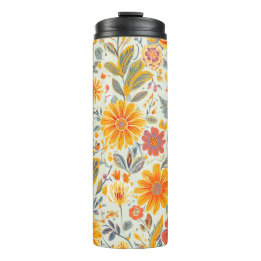 Bloemmotief Thermische Tumblers Thermosbeker