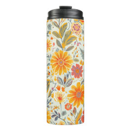 Bloemmotief Thermische Tumblers Thermosbeker