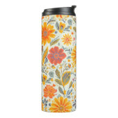 Bloemmotief Thermische Tumblers Thermosbeker (Gedraaid links)