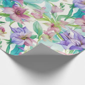 Bloemmotief Tiare Bloemen Cadeaupapier (Hoek)