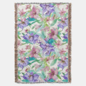 Bloemmotief Tiare Bloemen Deken (Voorkant Verticaal)