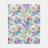 Bloemmotief Tiare Bloemen Fleece Deken (Voorkant)