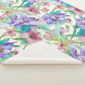 Bloemmotief Tiare Bloemen Sherpa Deken (3/4)