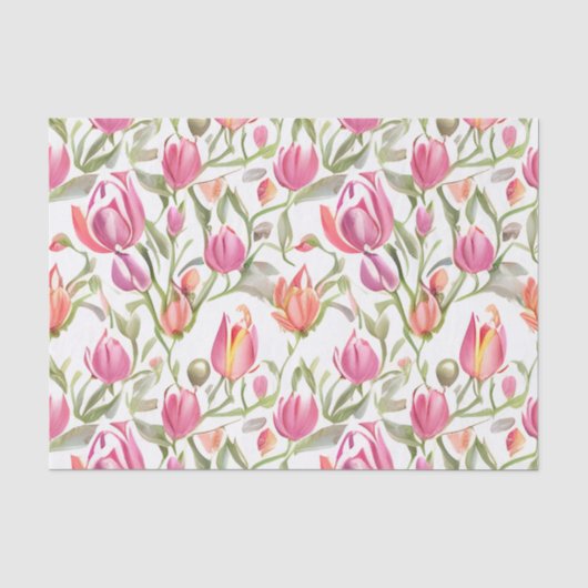 Bloemmotief Tulpenbloemen Tissuepapier (Voorkant)
