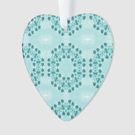 Bloemmotief, Turkoois Ornament (voorkant)