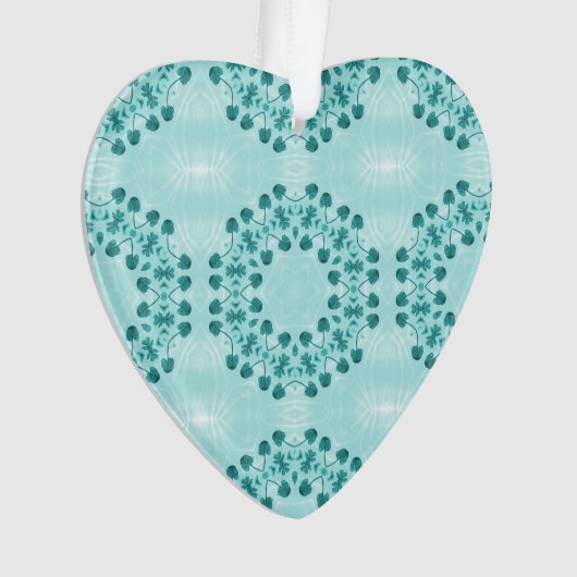 Bloemmotief, Turkoois Ornament (voorkant)