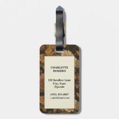 Bloemmotief uit de oude doos (10) bagagelabel (Achterkant verticaal)