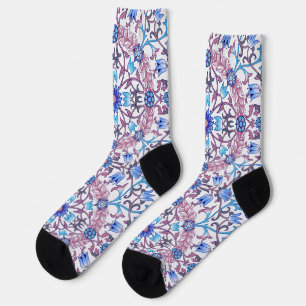 Bloemmotief uit de Vintage tijd, William Morris Sokken