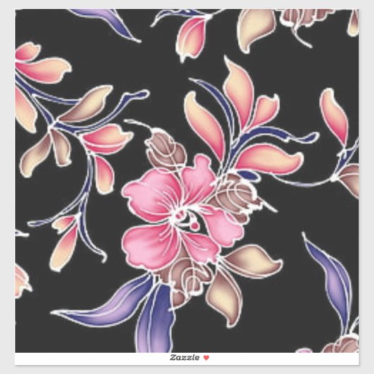 Bloemmotief  Velgrootte: 8" x 8" Vel Sticker (Vel)