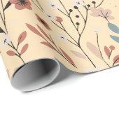 Bloemmotief voorjaar rode klaprozen bloemen en bla cadeaupapier (Rol Hoek)