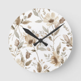 Bloemmotief wandklok | Bloemrijke klok