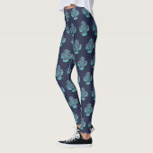Bloemmotief Waterlelies Libel Leggings (Links)