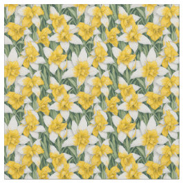 Bloemmotief - Waterverf Daffodil Flowers Stof