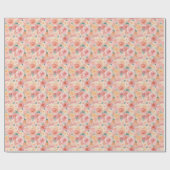 Bloemmotief | Waterverfrozen Cadeaupapier (Vlak)