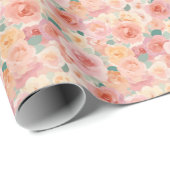 Bloemmotief | Waterverfrozen Cadeaupapier (Rol Hoek)