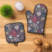 Bloemmotief, William Morris Ovenwant & Pannenlap Set (Top down)