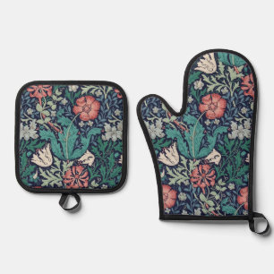 Bloemmotief, William Morris Ovenwant & Pannenlap Set