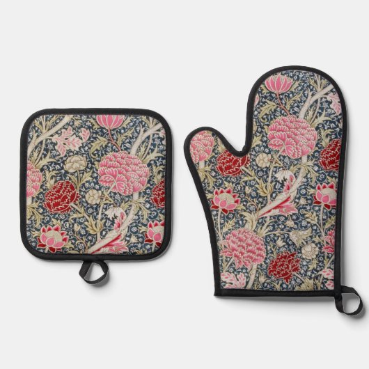 Bloemmotief, William Morris Ovenwant & Pannenlap Set (Voorkant)
