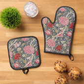 Bloemmotief, William Morris Ovenwant & Pannenlap Set (Top down)