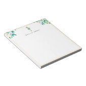 Bloemmotief Zeepaard Zand Beige Lijst Notitieblok (Schuin)