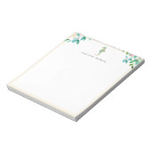 Bloemmotief Zeepaard Zand Beige Lijst Notitieblok (Linkerzijde)