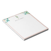 Bloemmotief Zeepaardje Blush Frame Notitieblok (Schuin)