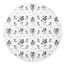 Bloemmotief zwart-wit bloemen