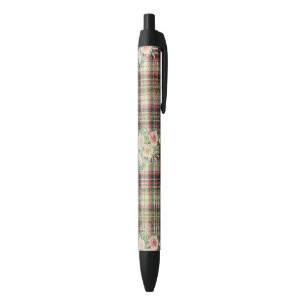 Bloemmotief Zwarte Inkt Pen