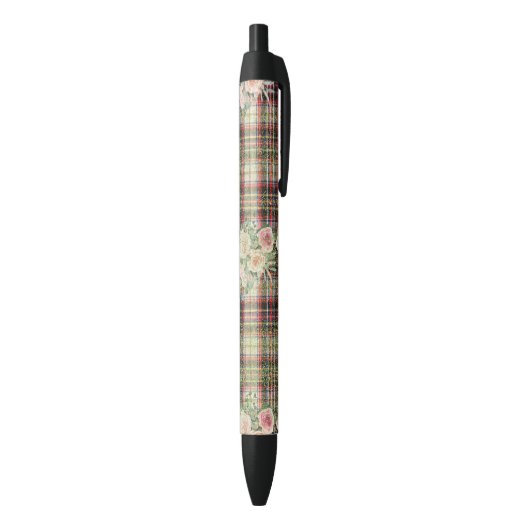 Bloemmotief Zwarte Inkt Pen (Achterkant (Verticaal))