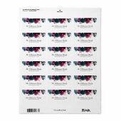 Bloemmotieven - Adreslabel Etiket (Full Sheet)