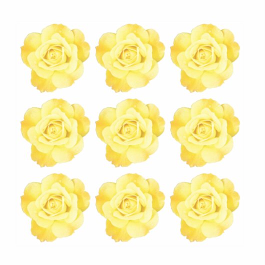 Bloemmotieven Gele Roos Kleurrijk Decoratief Sticker (Voorkant)