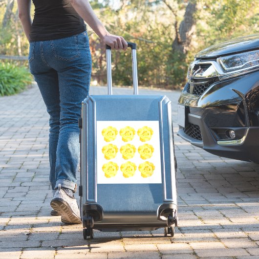 Bloemmotieven Gele Roos Kleurrijk Decoratief Sticker (Koffer Insitu)