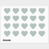 bloemmotieven groepering patroonontwerp hart sticker (Vel)
