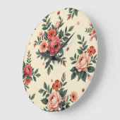  bloemmotieven met klassieke elegantie grote klok (Hoek)