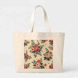  bloemmotieven met klassieke elegantie grote tote bag