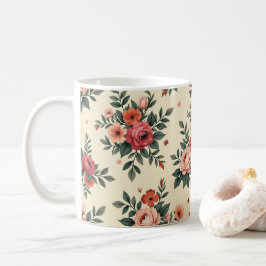  bloemmotieven met klassieke elegantie koffiemok