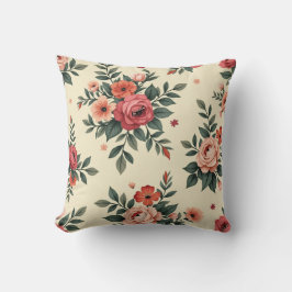  bloemmotieven met klassieke elegantie kussen