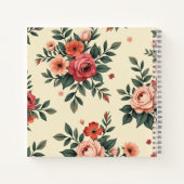  bloemmotieven met klassieke elegantie notitieboek (Achterkant)