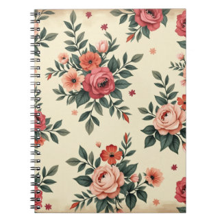  bloemmotieven met klassieke elegantie notitieboek