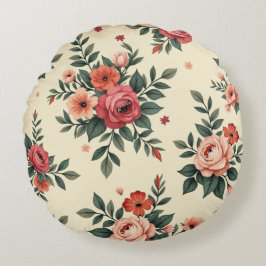  bloemmotieven met klassieke elegantie rond kussen